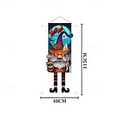 cheap Halloween Outdoor Decor-Halloween Hanging Fan Flag Bunting Outdoor Flag for Outdoor Halloween Yard Fence Hanging Spooky Pumpkin Banner Flag Table Decor Fall Room Decor Aesthetic Halloween Birthday Party Decor