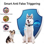 お買い得  犬用トレーニング用品-2 in 1 リモート犬トレーニング首輪 自動吠え防止ショック首輪 スマート吠え防止自動吠え防止首輪 IP67 防水充電式電子首輪