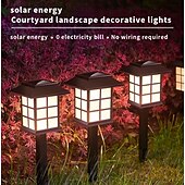 cheap Pathway Lights &amp; Lanterns-4PCS LED Solar Pathway Lights Outdoor Lights Waterproof Lawn Lights Garden Landscape Courtyard Terrace Driveway Decorative Lighting
