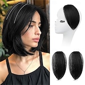 abordables Clip dans les extensions-Extensions capillaires à clipser, 2 pièces, 20 cm, courtes et épaisses, pour cheveux fins et fins, blond moyen