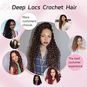 economico Capelli all&#039;uncinetto-Capelli all&#039;uncinetto per donne, locs finti profondi, capelli all&#039;uncinetto perfetti per l&#039;uso quotidiano o per eventi, locs all&#039;uncinetto per donne, locs morbidi, confezioni da 8 da 18 pollici,