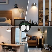 cheap Cabinet Light-Battery Operated Light Bulbs Sets of 2 LED Puck Lights with Remote Control AA Battery Bulb Dimmable E26 Screw in Type for Non Electric Pendant Light and Wall Sconce
