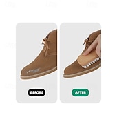 abordables Les fournitures de nettoyage-Brosse de nettoyage en daim pour chaussures et bottes, outil de nettoyage en cuir nubuck avec gomme, brosse à chaussures pour daim, rafraîchisseur de sac et de chaussures