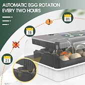 cheap Animal Support &amp; Care-Intelligent Incubator Can Hold 12-18 Eggs LED Digital Temperature Display Automatic Egg Turn and Add Water for Eggs Duck Eggs Parrot Eggs Hatch Very Suitable for Gift Giving Family Farms.