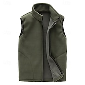 preiswerte Westen-Herren Wanderweste Wanderfleeceweste Ärmellos Weste Außen Thermowarm Winter Reißverschluss Polyester Schwarz Armeegrün Rot Angeln Klettern Camping / Wandern / Höhlenforschung