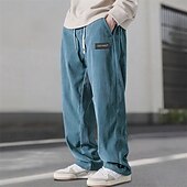 baratos Calças de Corrida &amp; Meias-Homens Calça Joggers Calças Esportivas Calças de Corrida Cintura elástica Com Cordão Calças Desportos e Ar livre Casual Outono Algodão Secagem Rápida Leve Respirável Tênis Cooper Corrida Normal Roupa