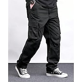 cheap Cargo Pants-Men&#039;s Cargo Pants Trousers Elastic Waist Drawstring Multi Pocket Plain Wearable Outdoor Daily Camping &amp; Hiking Fashion Classic Black Green