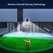 economico Applique per esterni-Lampada da parete solare con testa pieghevole da 120 cm, rilevamento a infrarossi remoto, 3 modalità di illuminazione, pannello solare efficiente impermeabile IP65, 1 pezzo