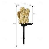 billiga Landskapsbelysning-1 st utomhus solcellsskulptur par ängel jordlampa gräsmatta lampa gårdsplan gräsmatta stig trädgård festival bröllop europeisk landskapsdekoration ljus