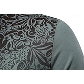 preiswerte Herren Elite Polo-Herren Männlich Blumen Blumenmuster Polo Strick-Polopullover Kurzarm Umlegekragen Polokragen Modern Formell Arbeit Sport &amp; Outdoor Knöpfe Drucken Frühling Rubinrot Weiß Hellblau