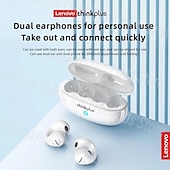 baratos Auscultadores TWS True Wireless-Fones de ouvido sem fio Lenovo XT83II Bluetooth 5.3 com design de clipe de orelha, controle por toque, chamada HD com microfones, fones de ouvido esportivos