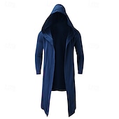 levne pánské základní mikiny s kapucí-Pánské Kapuce Svrchní oblečení Černá Vodní modrá Trávová zelená Kapuce Bez vzoru Kapsy Sporty a outdoor Denní Dovolená Polyester Šik ven Základní Na běžné nošení Jaro Podzim Oblečení Mikiny s kapucí