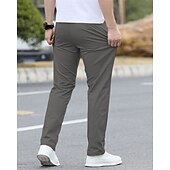 economico Chino-Per uomo Pantaloni Chinos Tasca Elastico in vita Coulisse Semplice Comodità Formale Feste Lavoro Moda Stile Classico Nero Verde chiaro Micro-elastico