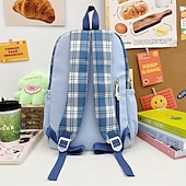 cheap Backpacks &amp; Bookbags-Plaid School Backpack for Girls – Cute Large Capacity Bookbag with Multi-Pockets for Back to School, Elementary &amp; Middle School