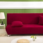 baratos Capa do sofá futon.-Capa de sofá-cama sem braços em tecido jacquard à prova d&#039;água, decoração de ano novo, capa protetora elástica para banco