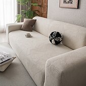 abordables Funda de sofá-Funda de sofá de vellón tejido jacquard de 1 pieza: elástica y antideslizante, adecuada para sofás de 1/2/3/4 plazas, para atar en salas de estar cerradas, dormitorios y decoraciones de oficina en