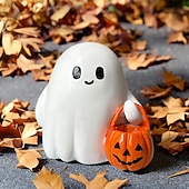 tanie Dekoracje wiszące i na stół na Halloween-Dynia Boo Buddies - urocza dekoracja ducha Halloween ozdoby na dynie urocze dekoracje stołowe świecąca dekoracja uroczych duchów