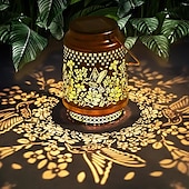 economico Luci paesaggistiche-1 lanterna di proiezione in metallo a forma di farfalla solare impermeabile per esterni, cortile, giardino, sentiero, prato, terrazza, luce decorativa