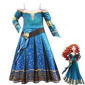 levne Dívčí kostýmy-Statečný Pohádka Princeznovské Merida Šaty Cosplay kostým Dobrodružný film cosplay Filmové kostýmy for Dívčí Dětské předvečer Všech svatých Karneval Světový den knihy Výkon Vzdělávací převlékán