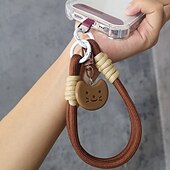 billiga Telefonlinor och handledsremmar-nytt mode katt fiskbenshänge hängande rep kort handledsflätat rep turist bergsklättring handrep