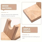 abordables Down to $30-Natural Wood Hot Melt Glue Gun Holder - Sturdy Craft Tool Stand with Melting Funnel Simple Design for DIY Projects and Handmade Creations
