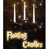 cheap Candle Lights-10/12/20 Pcs Suspended Electronic Candle Lamp Pencil Magic Wand Remote Control Halloween Christmas Party Atmosphere Decoration Lamp AAA Battery Box
