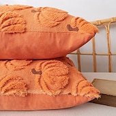 cheap Throw Pillows,Inserts &amp; Covers-1 pcs Halloween Toss Pillow Cover, Pumpkin Boho Casual Square Zipper Traditional Classic