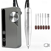 abordables Baignade et soins personnels-Machine à polir les ongles 45 000 tr/min, lime à ongles, perceuse à ongles électrique à vitesse réglable avec forets