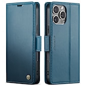 levne Pouzdra pro iPhone-telefon Carcasă Pro Apple AirTag iPhone 16 15 14 Pro Max Plus iPhone 16e Flip Cover Ochrana celého těla Stojánek Slot pro kartu TPU PU kůže