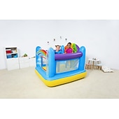 cheap Outdoor Activity-Inflatable Castle Color Bouncy Castles Hot air Balloon Trampoline with Ocean Ball and Electric Pump for Indoor and Outdoor Garden Children s Playground Uptodate