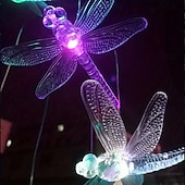 ieftine Lumini de peisaj-Lumină solară colorată cu 7 culori pentru vânt cu clopote de sticlă schimbătoare pentru grădină balcon terasă curte pandantiv pentru Halloween