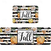 billige Tepper og matter og tepper-halloween &amp;Thanksgiving sklisikker kjøkkenmatte - flekkbestandig krystallfløyelsteppe til badet &amp;døråpning