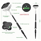 cheap Landscape Lights-1PC Clover Solar Lights for Outside Pathway Lights Clover Solar Garden Walkway Lights 3 Mode Outdoor Solar Path Lights Maintain of Landscape Lighting Decorative for Lawn Yard Patio