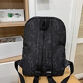 preiswerte College-Rucksäcke-Ästhetischer Canvas-Rucksack für Damen mit Bambus-Print – leichte Schultasche für Teenager und Studentinnen