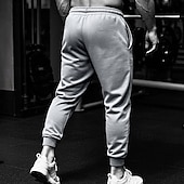 billiga Joggingbyxor-Herr Atletiska byxor Joggingbyxor Joggare Långbyxor Ficka Elastisk midja Snörning Amerikanska flaggan Komfort Utomhussport Dagligen Mode Ledigt Svart Gul Microelastisk