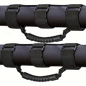 cheap Car Organizers-1Pcs Heavy Duty Grab Bar Handles for Jeeps UTVs and Quads with 3 Straps Design Fits 1 1/2 to 3 Inch Roll Bars Secure Left-Hand Access for Enhanced Safety Durable Nylon Straps