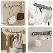 abordables Crochets et fixations-Crochet à ventouse rotatif étanche, sans perçage, peu encombrant, crochet pour serviette de douche, cintres pliables en plastique, idéal pour la salle de bain&amp;amp;organisation de la cuisine