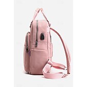 abordables Sacs à dos de Collège-Femmes Sac à Dos Cartable Sac à Dos Fonctionnel Sac à dos scolaire École Quotidien Voyage Nylon Réglable Léger Fermeture éclair Gris foncé Noir Rose Claire
