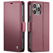 levne Pouzdra pro iPhone-telefon Carcasă Pro Apple AirTag iPhone 16 15 14 Pro Max Plus iPhone 16e Flip Cover Ochrana celého těla Stojánek Slot pro kartu TPU PU kůže