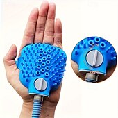 abordables Soins et soutien aux animaux-Outil de bain pour chevaux 5 en 1 et brosse douce, brosse polyvalente pour chevaux avec buse de tuyau d&#039;arrosage, outil de massage pour toilettage de chevaux adapté aux bovins, chevaux, moutons, etc.