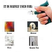 cheap Hand Tools-Glass Tile Cutter Tool Kit Handheld Diamond Glass Cutting Knife for Thick Glass Ceramic Tiles Portable Manual Tile Scorer DIY Craft Cutting Tool
