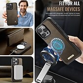 cheap iPhone Cases-Phone Case For iPhone 16 iPhone 15 iPhone 14 13 12 11 Pro Max Plus Flip Cover Detachable Magnetic Support Wireless Charging TPU PU Leather