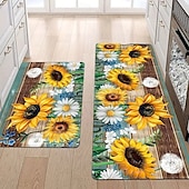 cheap Rugs &amp; Mats &amp; Carpets-Sunflower Series Long Kitchen Mat - Non-Slip, Stain-Resistant, Absorbent Rug for Entryway &amp; Home Use