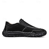 billiga Slip-ons och loafers till herrar-herrloafers i mjuk konstläder – halkfria promenadskor för vardagskomfort och bilkörning