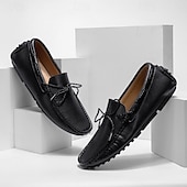 halpa Miesten loaferit ja nauhattomat kengät-Ruskeat mokkasiinit miehille – klassiset slip-on-kengät käsin ommelluilla yksityiskohdilla, sopivat sekä rentoon että juhlavaan käyttöön