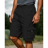 abordables Fondos-Hombre Pantalones cortos de carga Pantalones cortos de senderismo Verano Al aire libre Ajuste regular Secado rápido Ligero Transpirable Bermudas Cintura elástica Negro Verde Ejército Tenis Golf