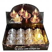halpa Halloween sisätiloissa-12 kpl 5,5 cm halloween-led-elektroninen kurpitsakynttilänvalo sisä-ravintolan juhlava tunnelmavalo lämmin valo