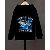 billiga Pojkens 3D Sporter &amp; Spel-Pojkars casual hoodie med tung tung tung saur roligt abstrakt tryck långärmad vår höst mode streetwear barn 4-12 år huva utomhus casual daglig normal passform