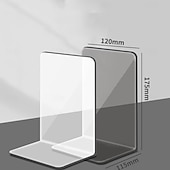 رخيصةأون التخزين والتنظيم-6 قطع من حاملات الكتب المصنوعة من الأكريليك السميكة، حاملات كتب شفافة لسطح المكتب للمكتب والمنزل، حاملات عرض شفافة متينة للكتب والملفات والصور ولوازم العودة إلى المدرسة