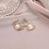 economico Orecchini-Per donna Orecchini a perno Tropicale Gioia Elegante Orecchini Gioielli Oro Per Feste